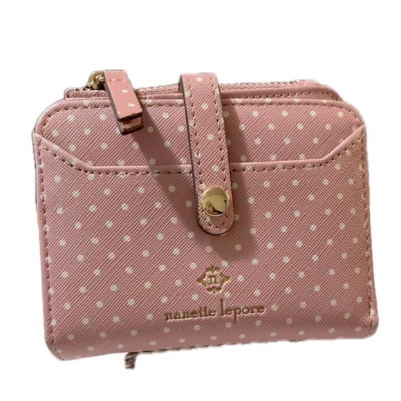 Nanette Lepore “Liza” Bi-fold Polka Dot Wallet, Pink - Picture 5 of 14
